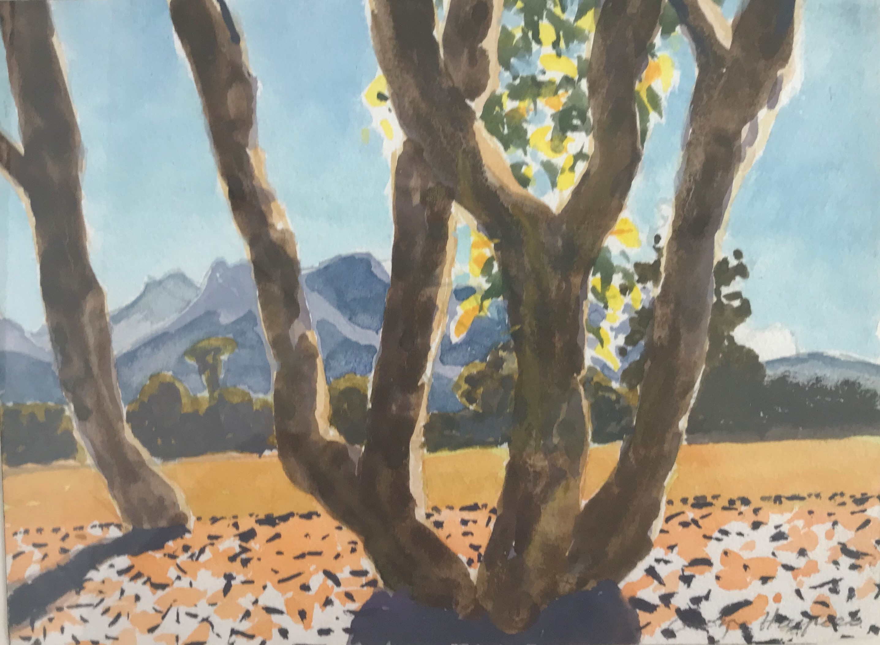 George Haynes, Beer O'Clock, Stirlings, 2006, gouache on paper, 23 x 31cm