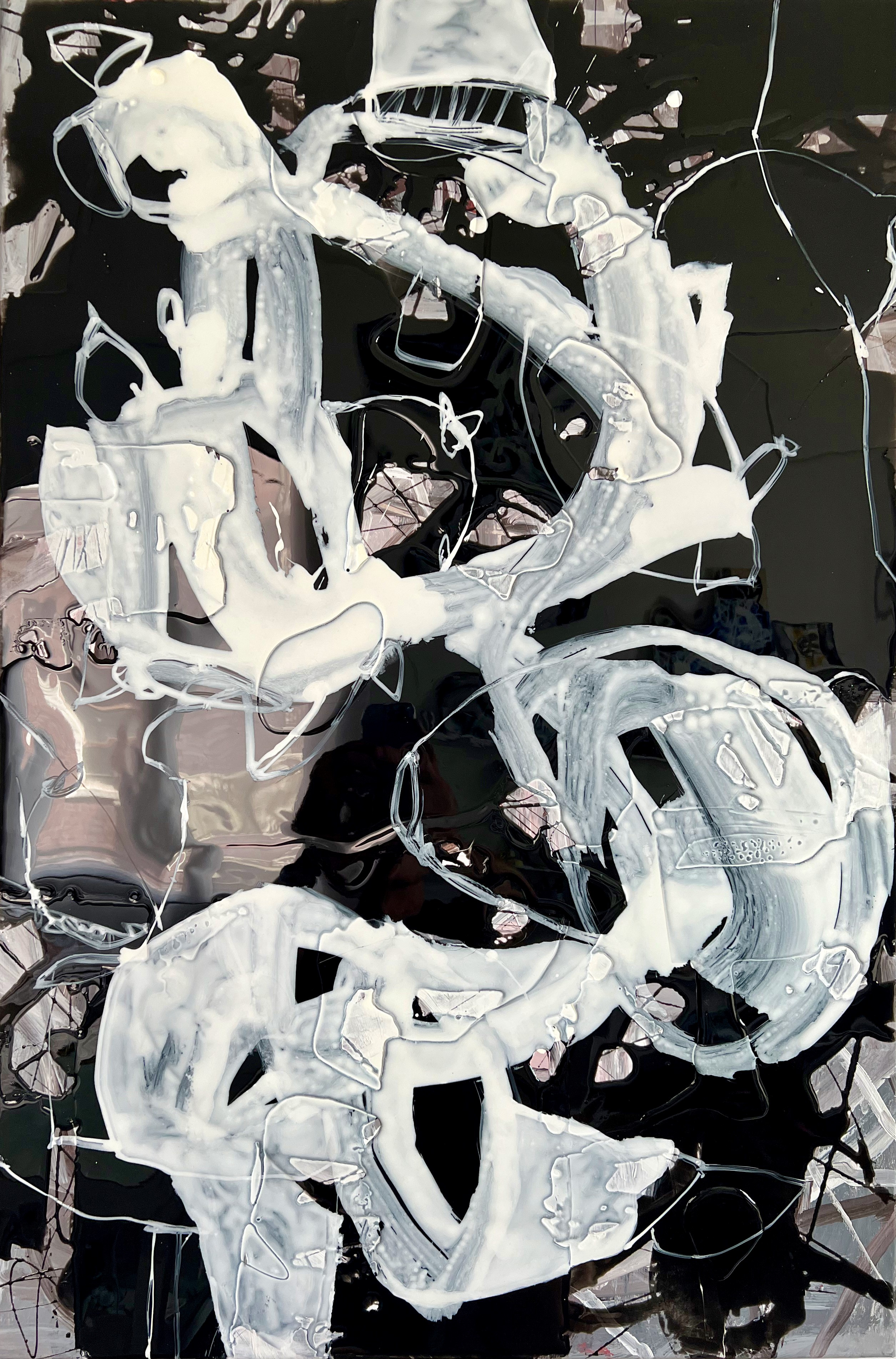 Chris Hopewell, Strike 2, 2021, resin and acrylic on canvas, 90 x 60cm