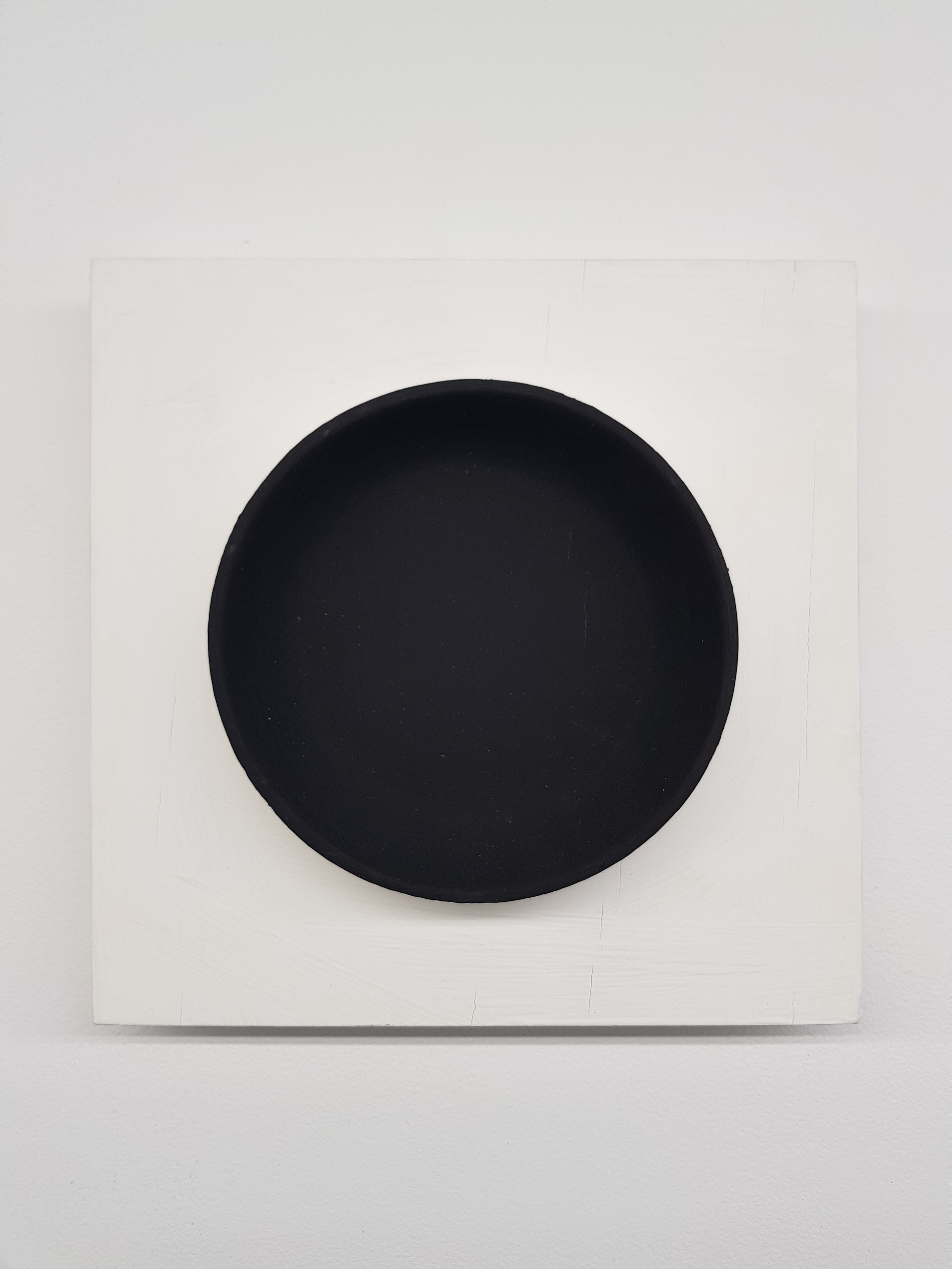 Theo Koning, It's Not Only Black and White 37, 2016, acrylic paint and gesso on wood, 24 x 24 x 5cm