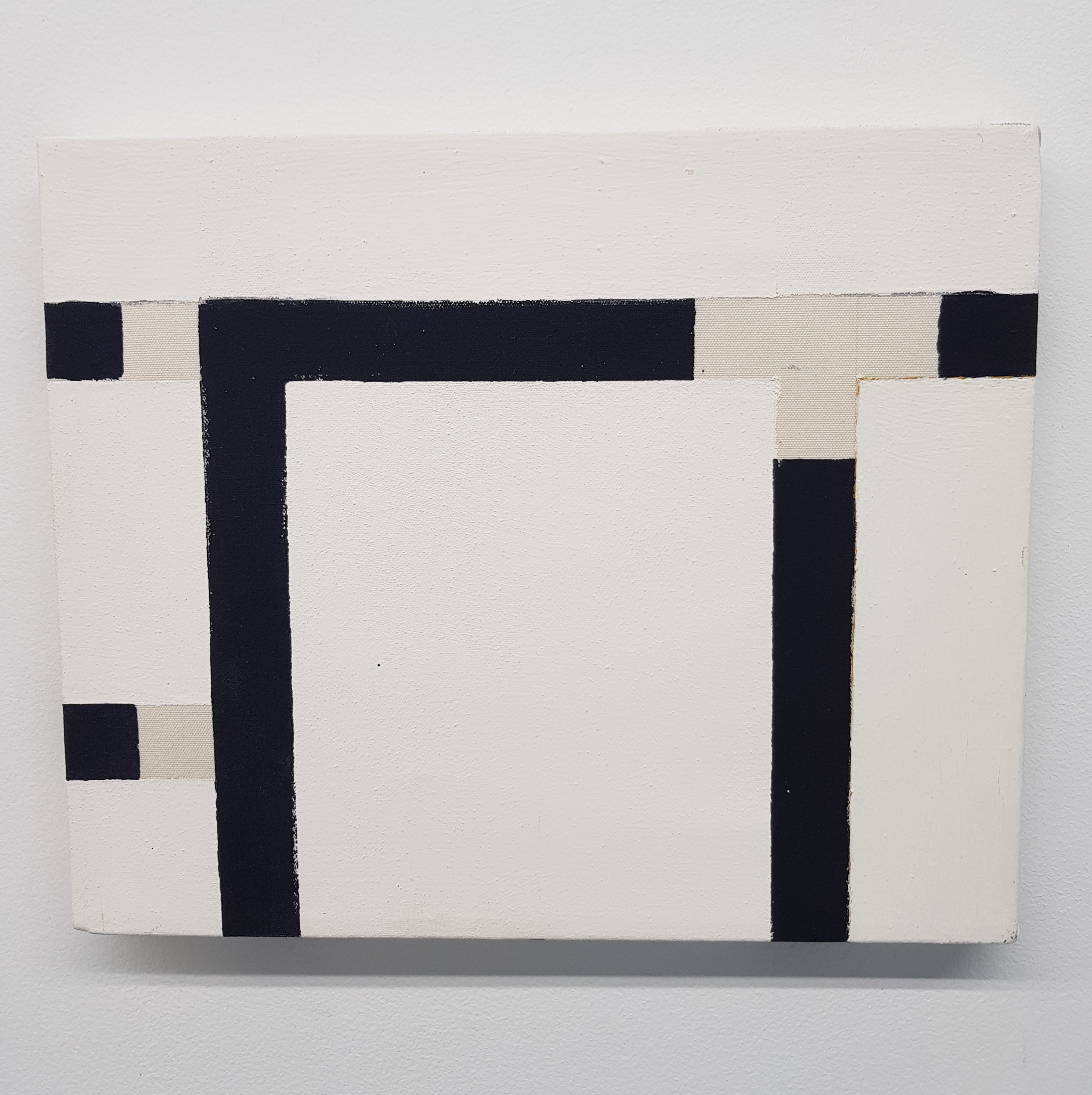 Theo Koning, It's Only Black and White 4, 2018, acrylic paint on canvas, 25 x 30.5cm