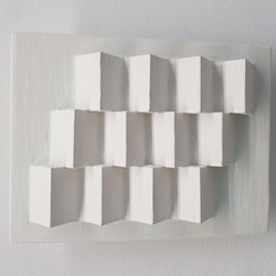 Theo Koning, Shutter 2, 2019, gesso on wood, 20 x 15 x 4cm