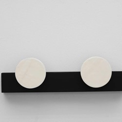 Theo Koning, It's Not Only Black and White 25, 2016, gesso and acrylic paint on wood, 11 x 40 x 5.5cm