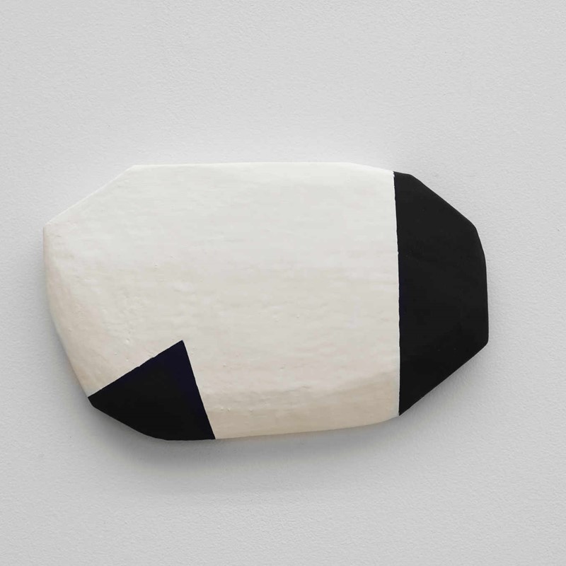 Missing Pieces, 2019, gesso and acrylic paint on wood, 21 x 32 x 3cm