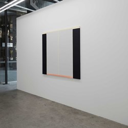 Trevor Vickers, Untitled, 2021, acrylic on canvas, 133 x 143cm. Installation view, Acorn Photo