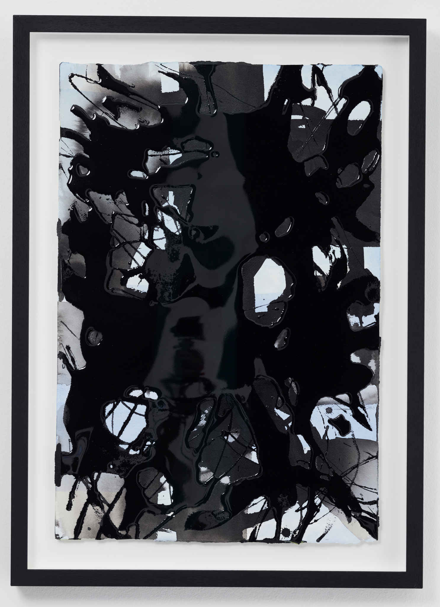 Chris Hopewell, Walk on Water 2, 2021, ink, acrylic and resin on paper, 64 x 45cm