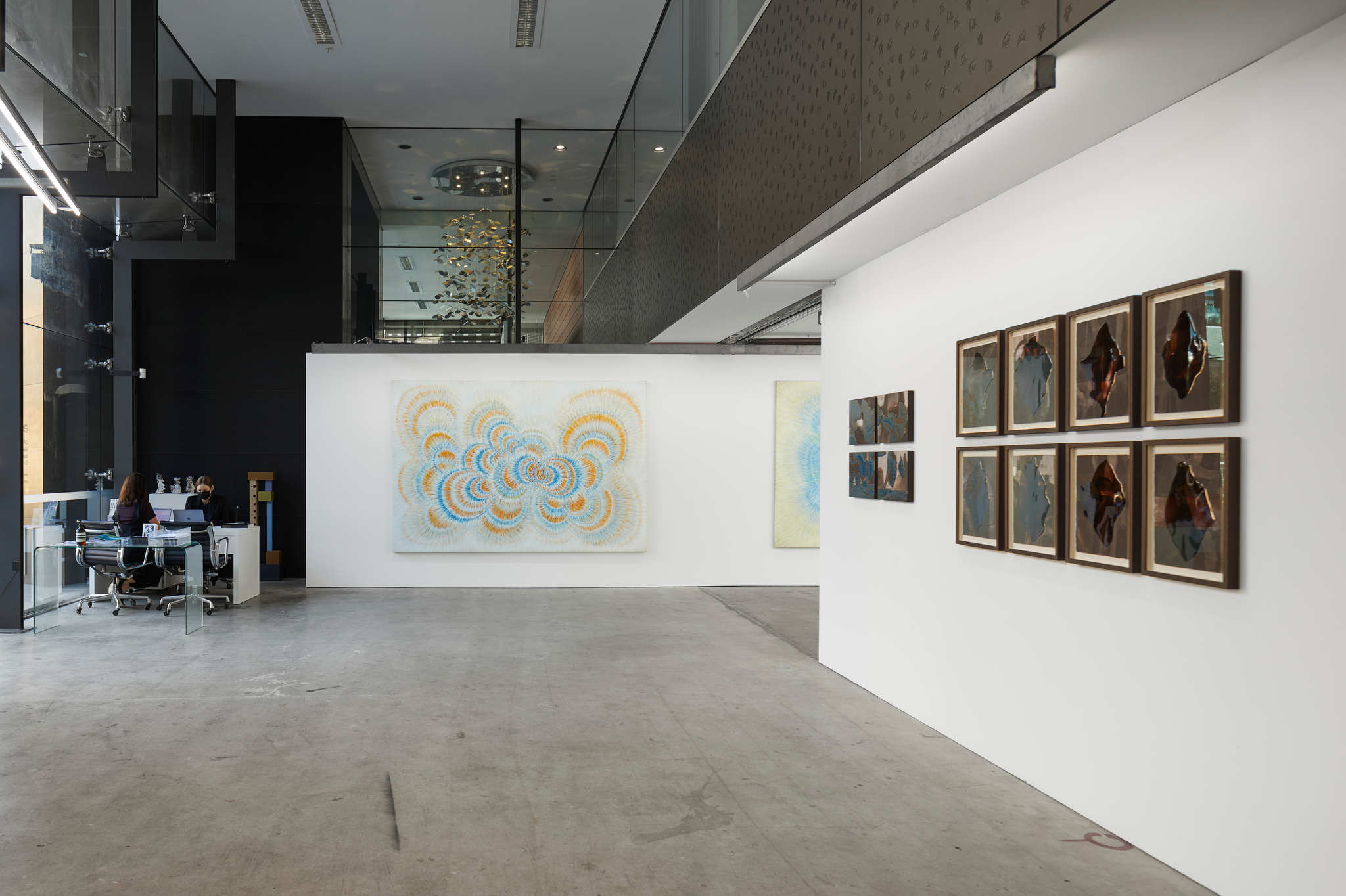 Adam Derums, Giotto's Joy, 2022, installation view, Art Collective WA (with works by Chris Hopewell). Acorn Photo.