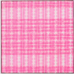 Minaxi May, Blush (Pink Up), 2021, washi tape, resin and mixed media on board, 19 x 19cm