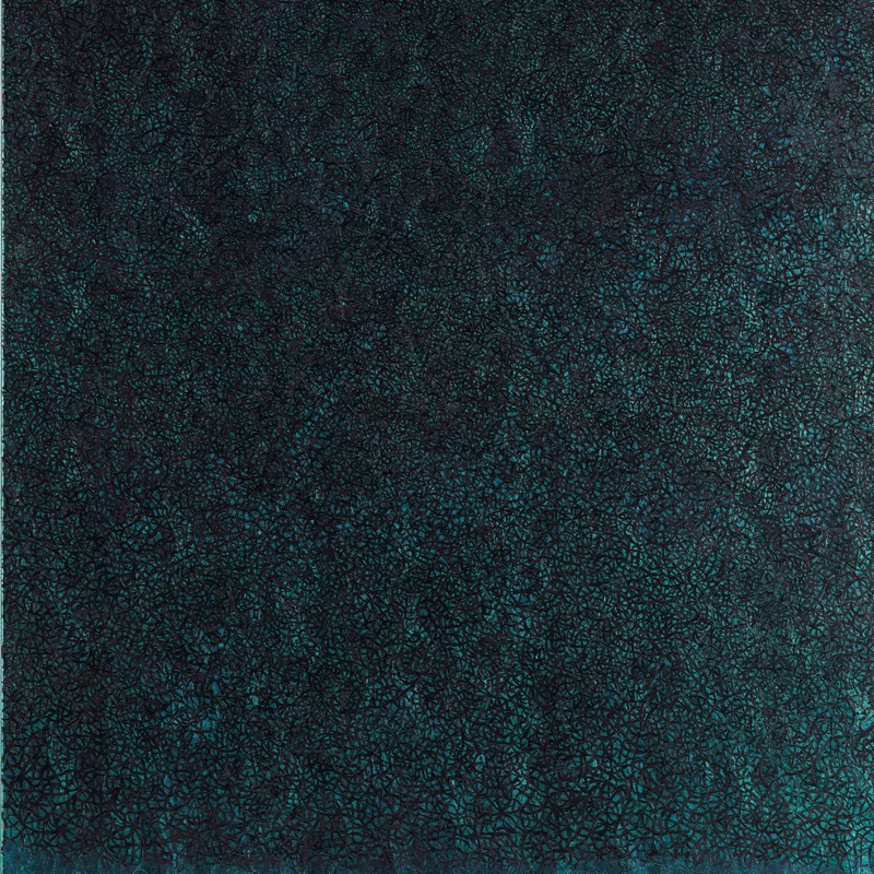 Reflections on the Edge 1, 2020-21, acrylic, artist ink, pigments and pumice on canvas, 150 x 117cm