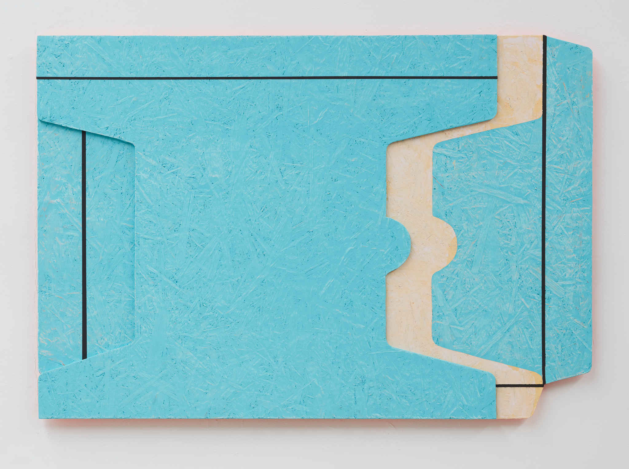 Frank Morris, RPSS9, 2021, plaster and acrylic paint on OSB, 77 x 111.5cm