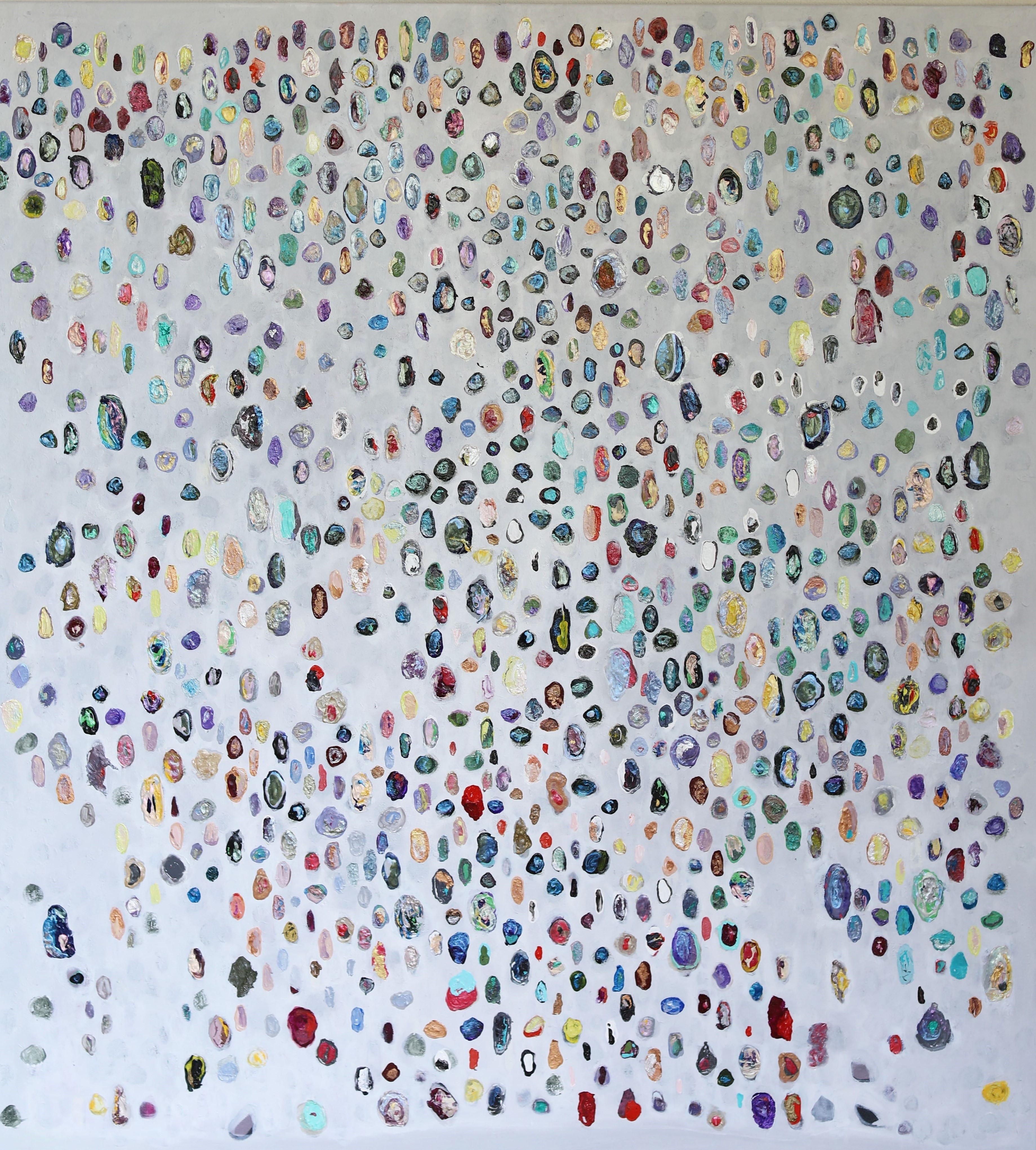 Michele Theunissen, Falling, 2022, acrylic collage on canvas, 150 x 130cm