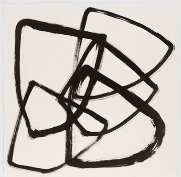 Vanessa Russ, Dimond Gorge Sun 4, 2021, Indian ink on Fabriano paper, 101 x 101cm