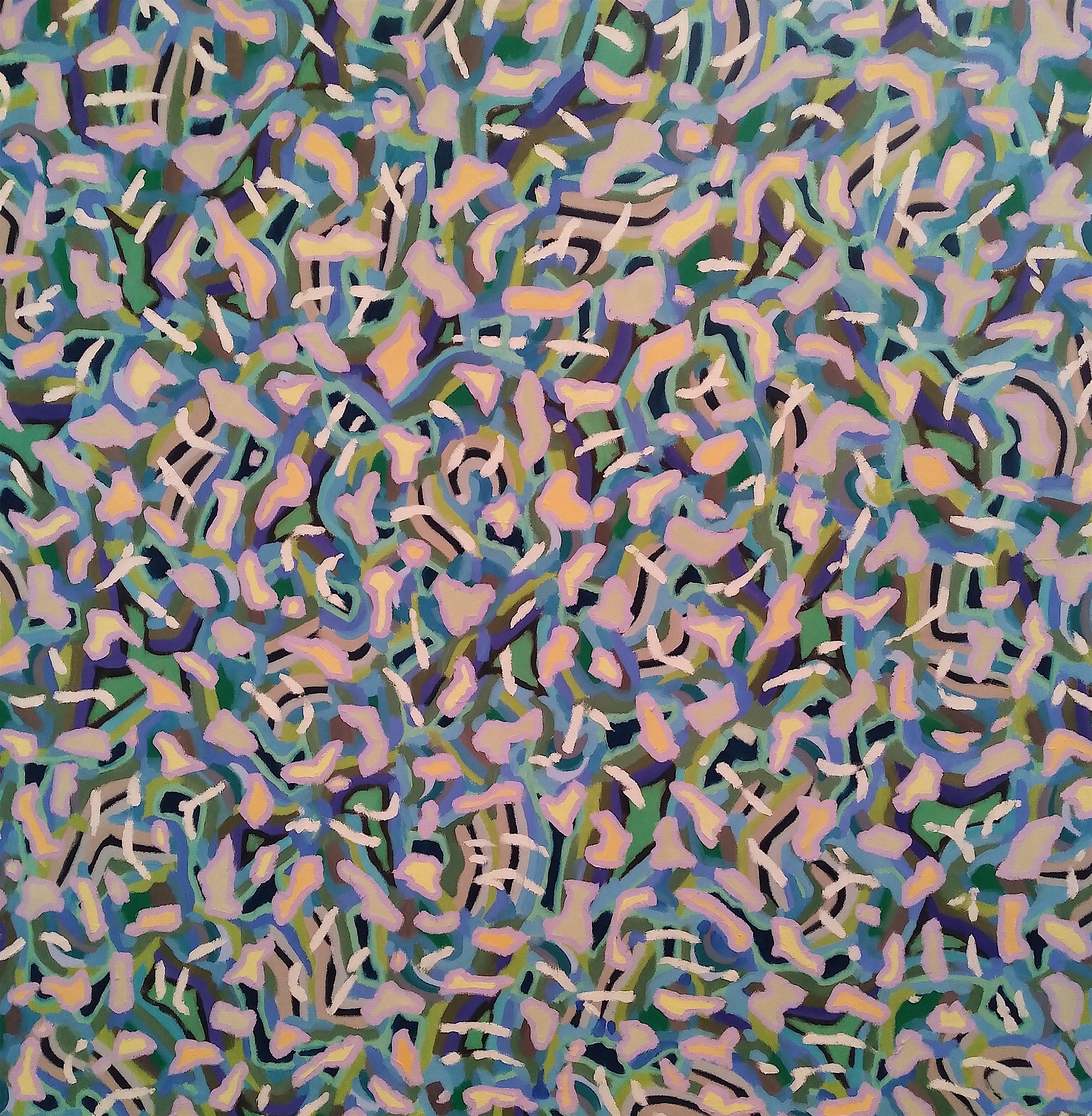 Cathy Blanchflower, Lithic VI, 2022, oil on canvas, 102 x 102cm