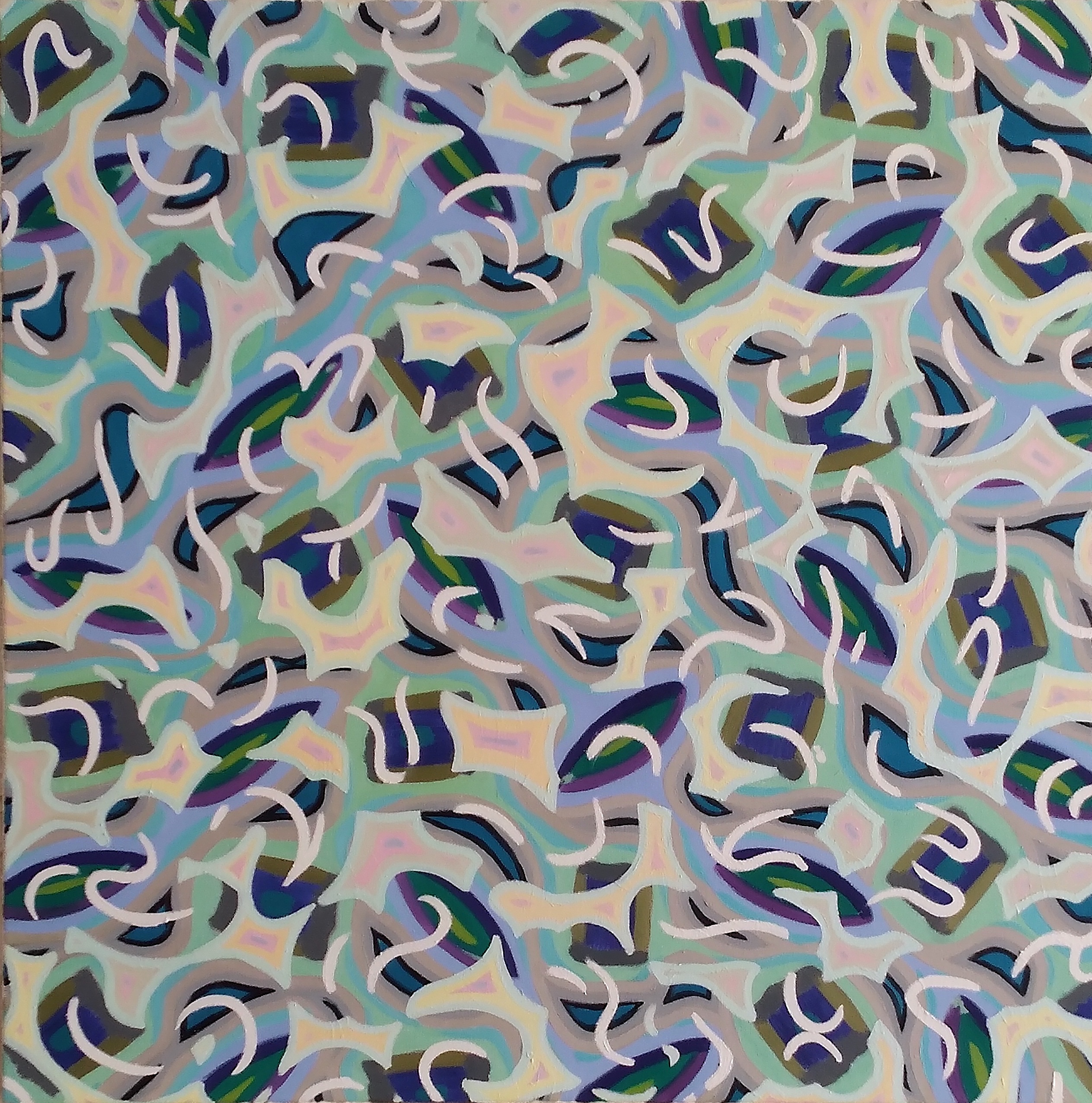 Cathy Blanchflower, Eos II, 2021, oil on canvas, 92 x 92cm