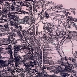 Antony Muia, The Bay, 2021-22, etching on handcoloured paper, 58 x 79cm (81 x 100cm framed), ed. 9.jpg
