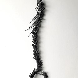 Sarah Elson, Lament of the Labellum - Anaphora, 2018, recycled silver. 42 x 13 x 4.5cm