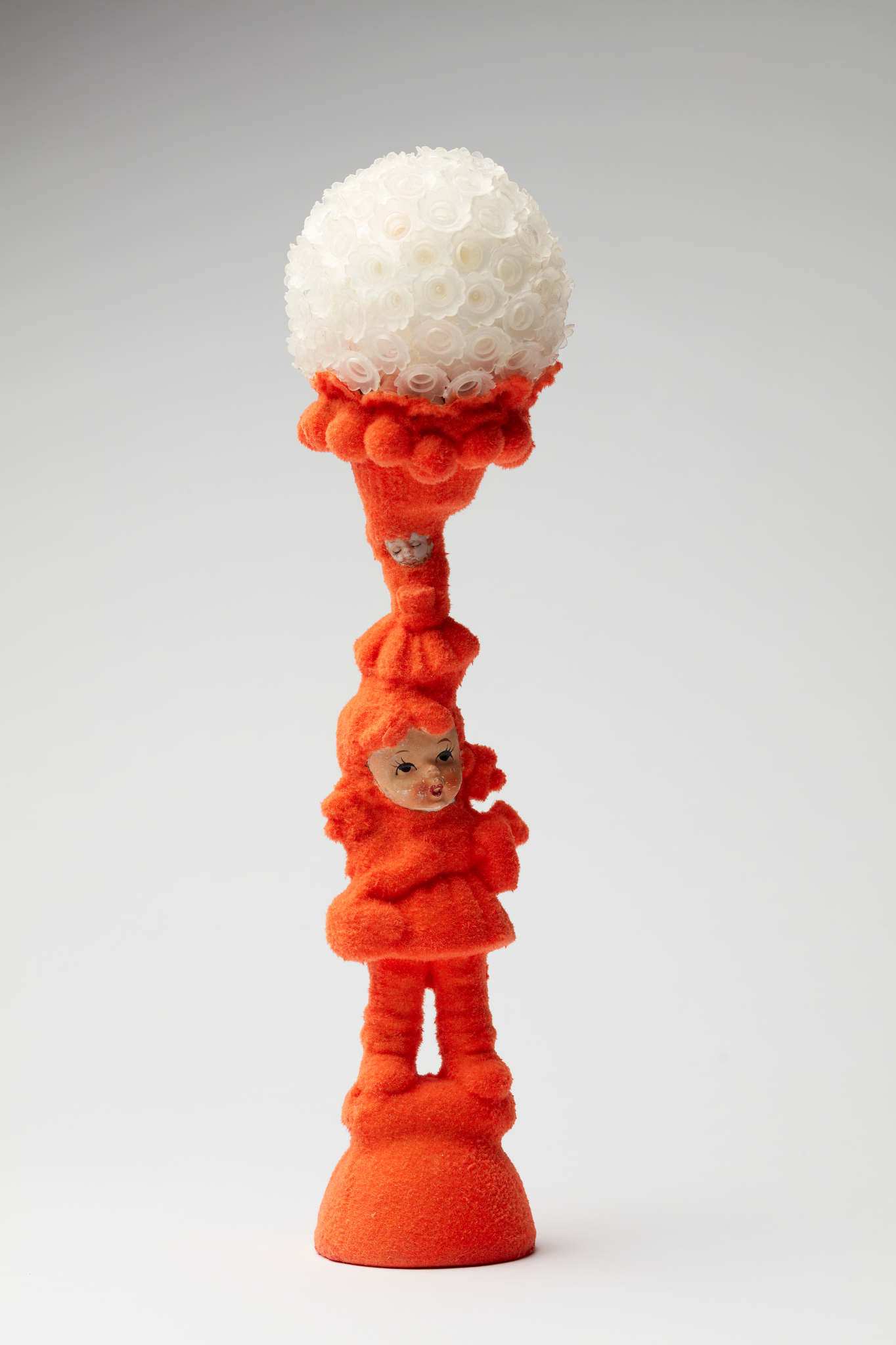 Minaxi May, Little Bo's Peep, 2022, repurposed plastic and ceramic objects, Styrofoam, monofilament fibres, synthetic clay and glue, 35.5 x 9.5 x 9cm