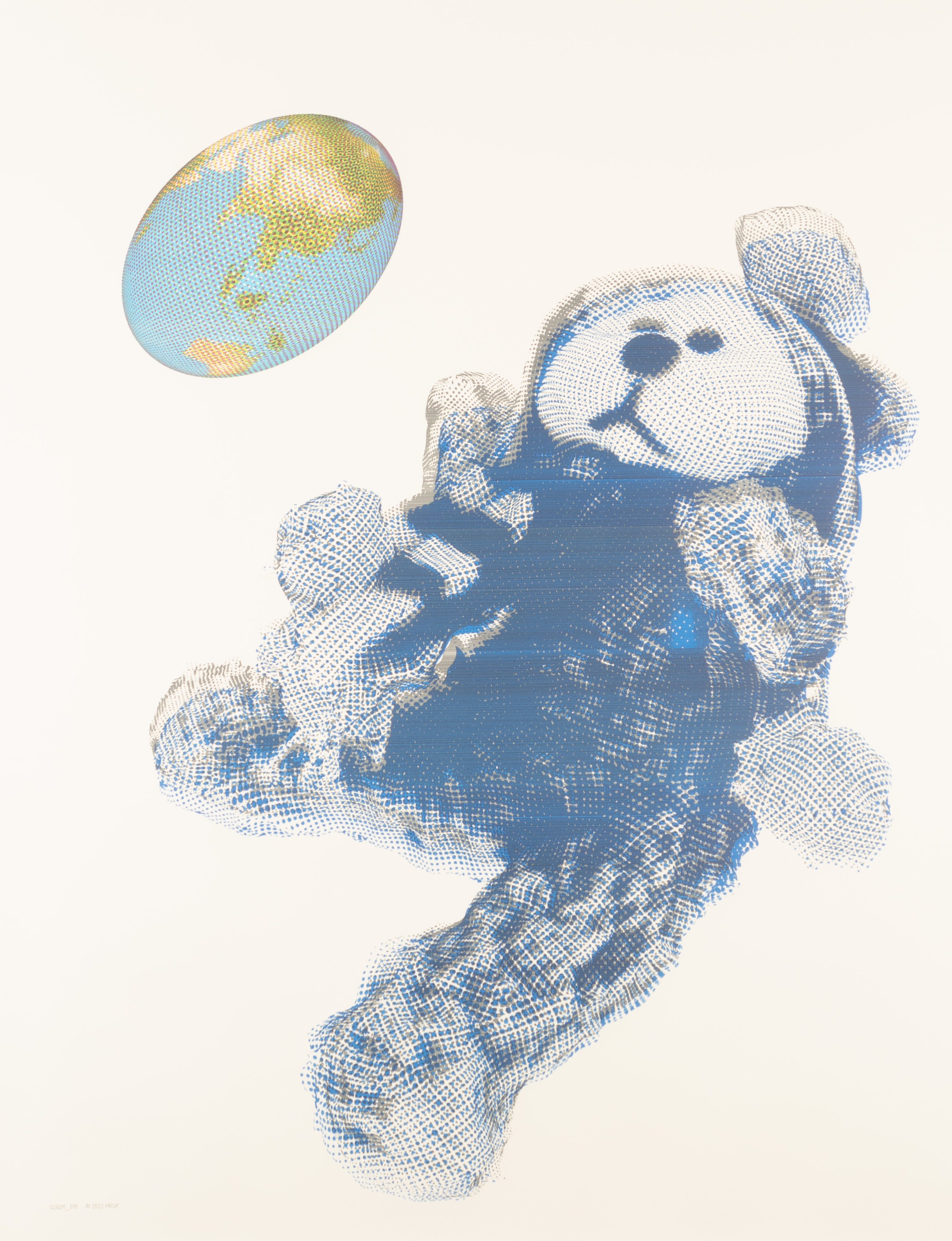 Hiroshi Kobayashi, The Player 2, 2022, pigment marker on paper mounted on canvas, 132 x 101.6cm