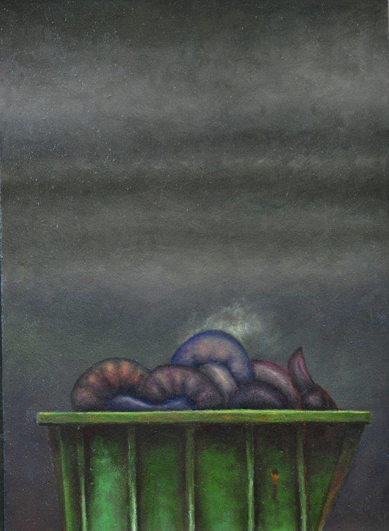 Stuart Elliott, Wurster, 2022, oil on board, 29.5 x 21cm