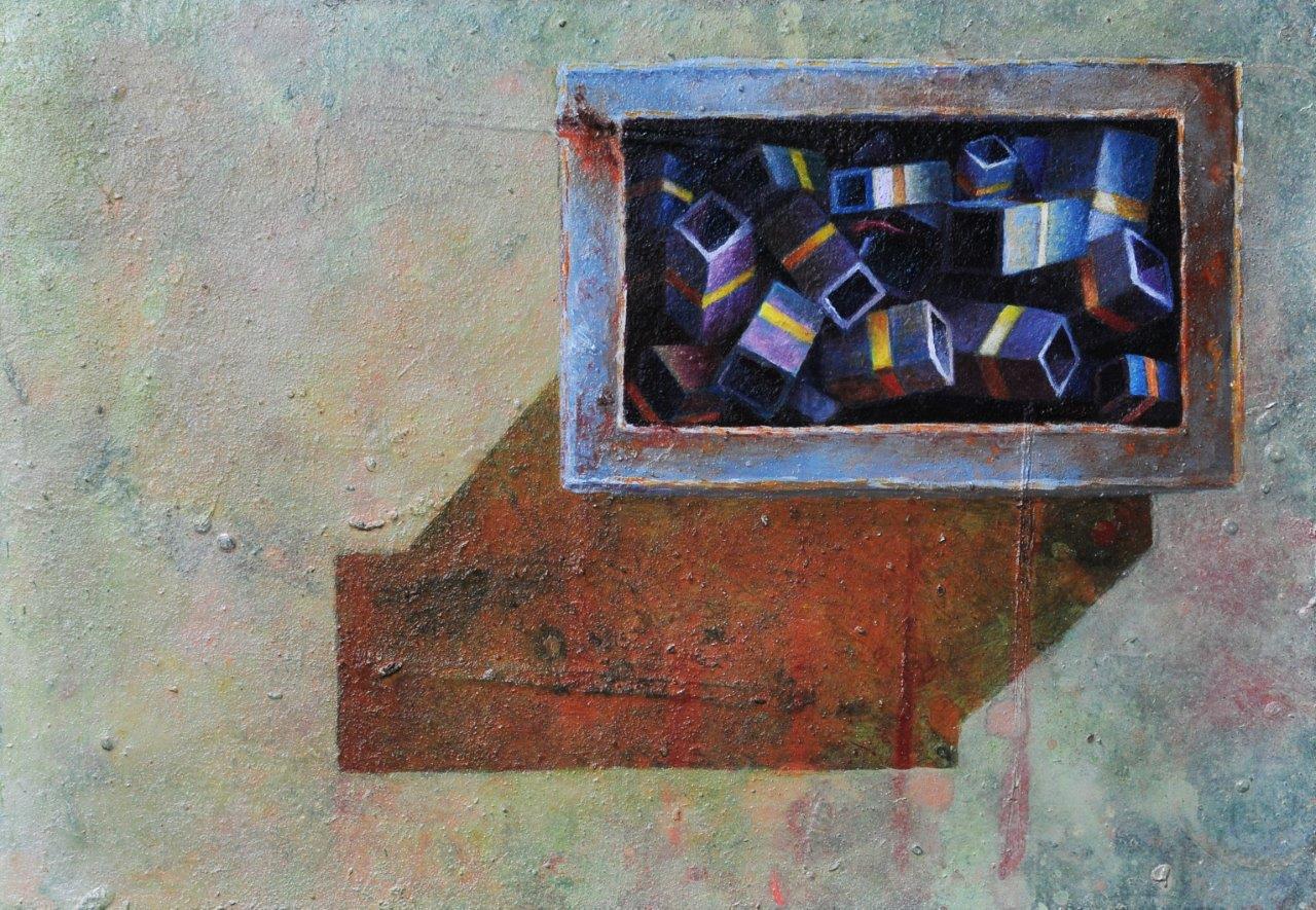 Stuart Elliott, Boxter, 2020, oil on board, 32 x 21cm