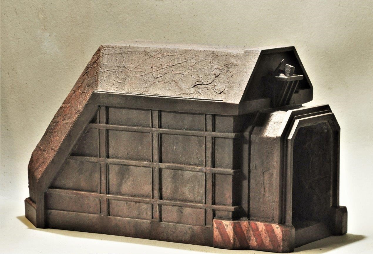 Stuart Elliott, Floe (detail) (Gatehaus II), 2022, painted wood and cotton, 28 x 50 x 23.5cm