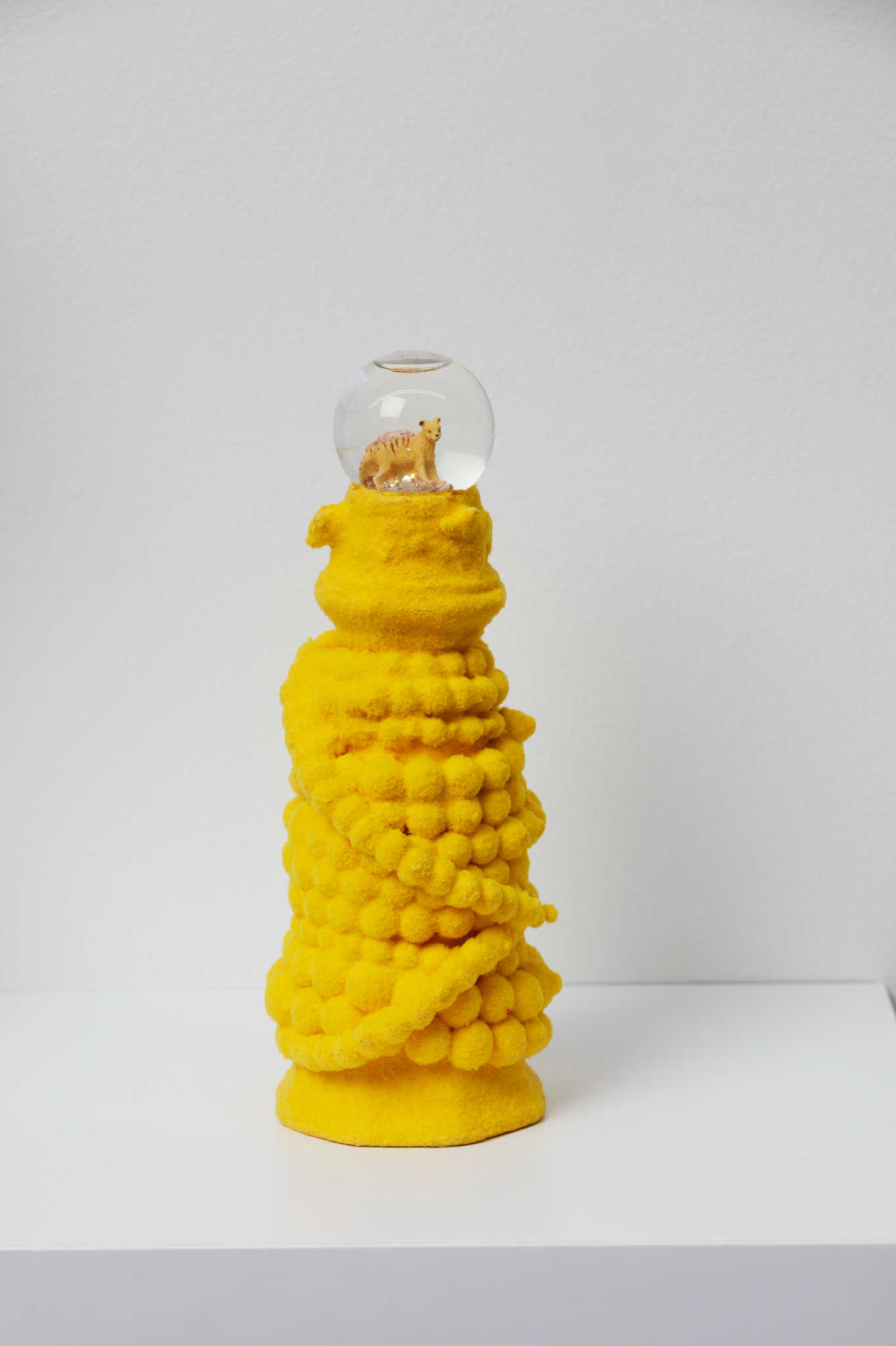 Minaxi May, Tigger Taz, 2022, repurposed plastic and ceramic objects and mixed media, 22 x 8 x 8cm