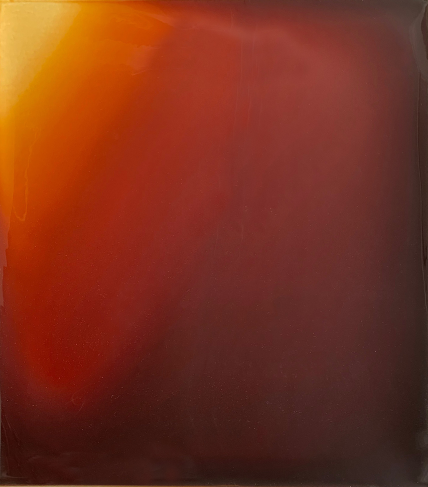 Alex Spremberg, Tilting #3, 2002, enamel and varnish on wood, 48 x 50 x 4cm