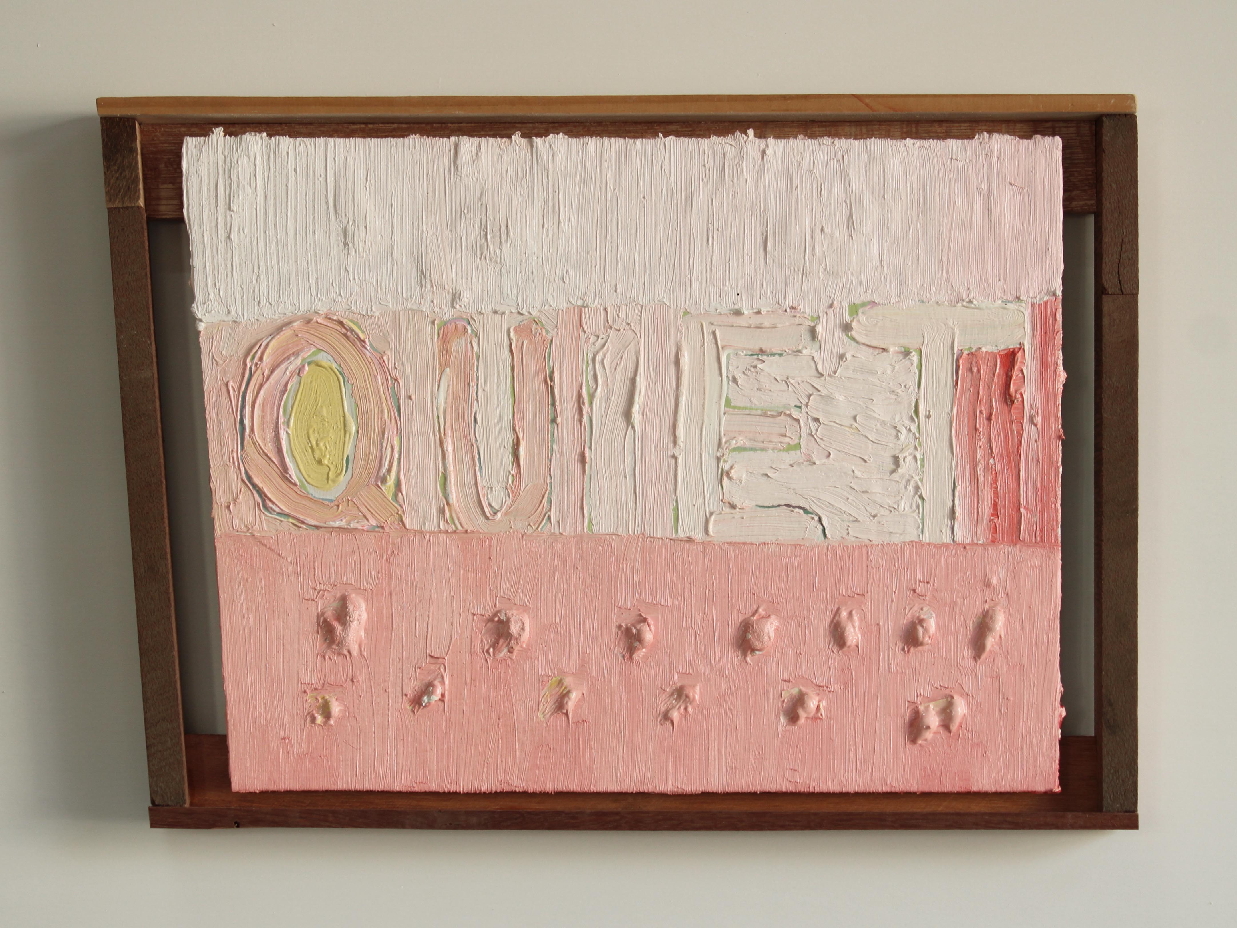 Tom Freeman, Quiet, 2022, oil and acrylic on plywood with sheoak, jarrah, banksia and pine frame, 32 x 46cm
