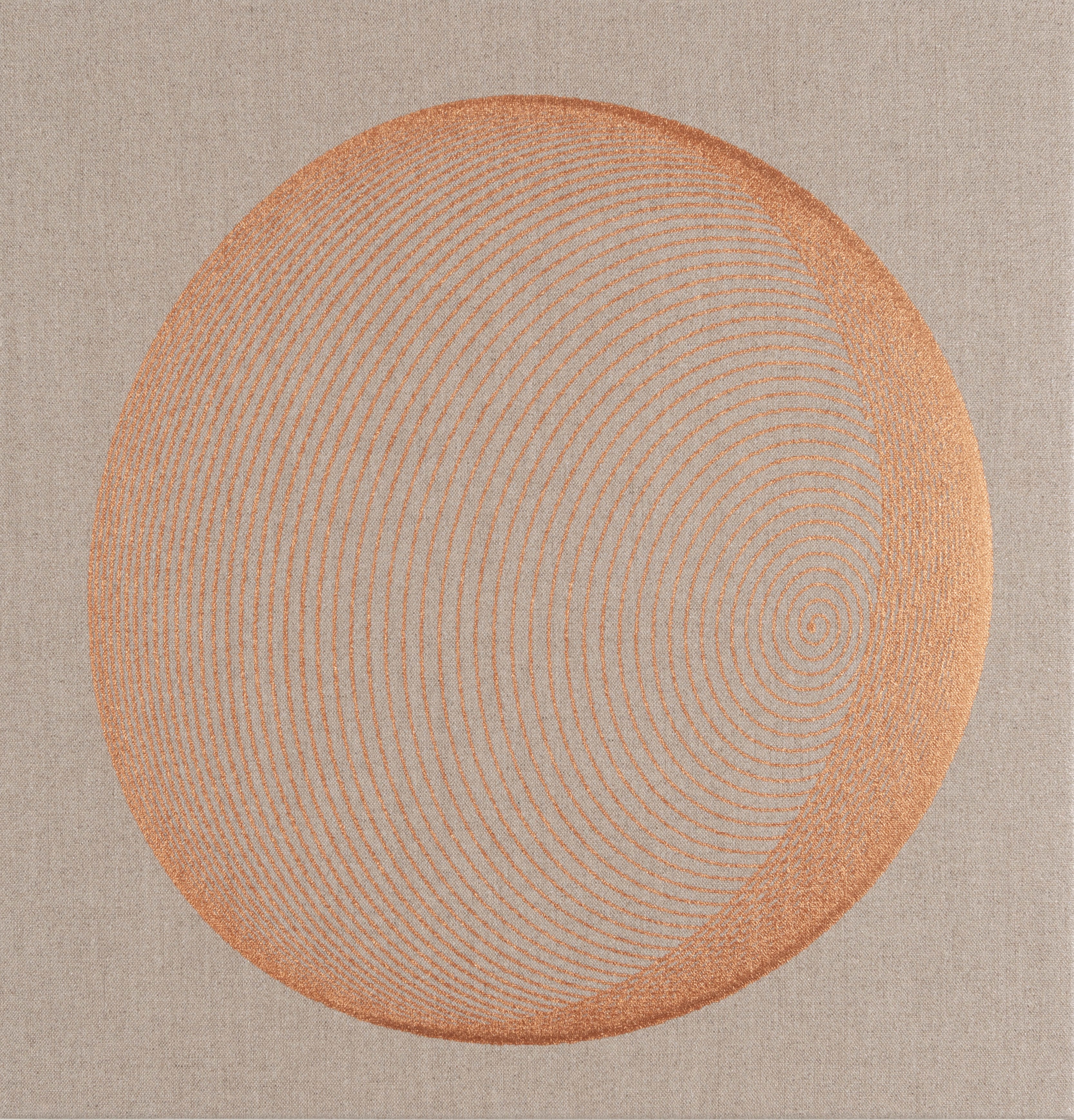 Hiroshi Kobayashi, Spiral Hemisphere 2, 2021, oil on linen, 45 x 46cm