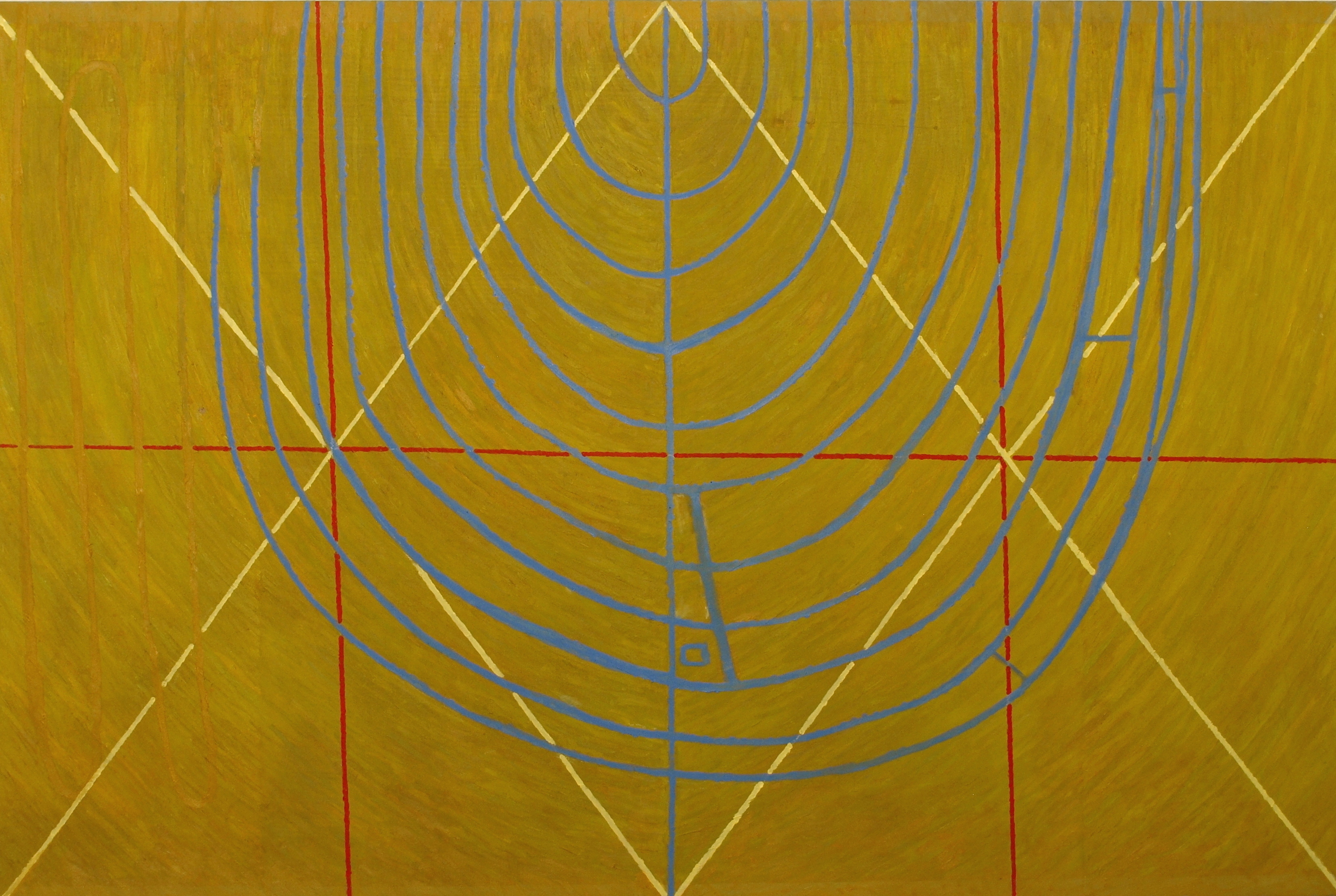 Galliano Fardin, Signals, 2022, oil on canvas, 100 x 150cm