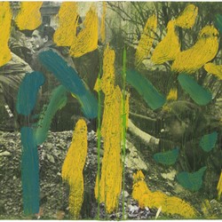 Derek O'Connor, Hiding, 2022, oil on Time Life book cover, 29 x 49.5cm