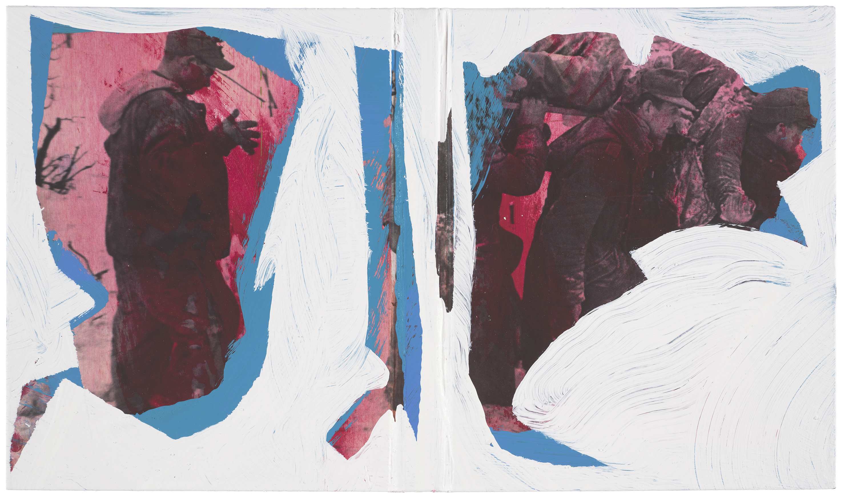 Derek O'Connor, So This is Permanence from the series Red Flag, 2022, oil on Time Life book cover, 29 x 49.5cm