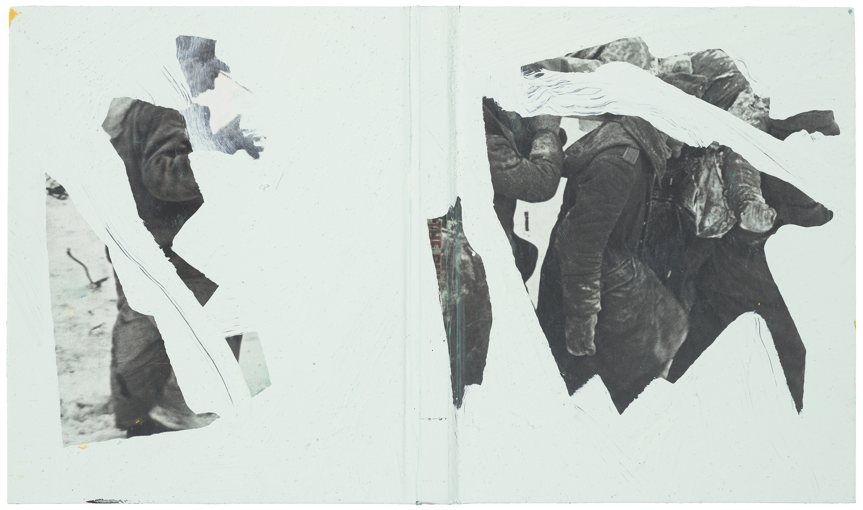 Derek O'Connor, The Assent from the series Red Flag, 2022, oil on Time Life book cover, 29 x 49.5cm