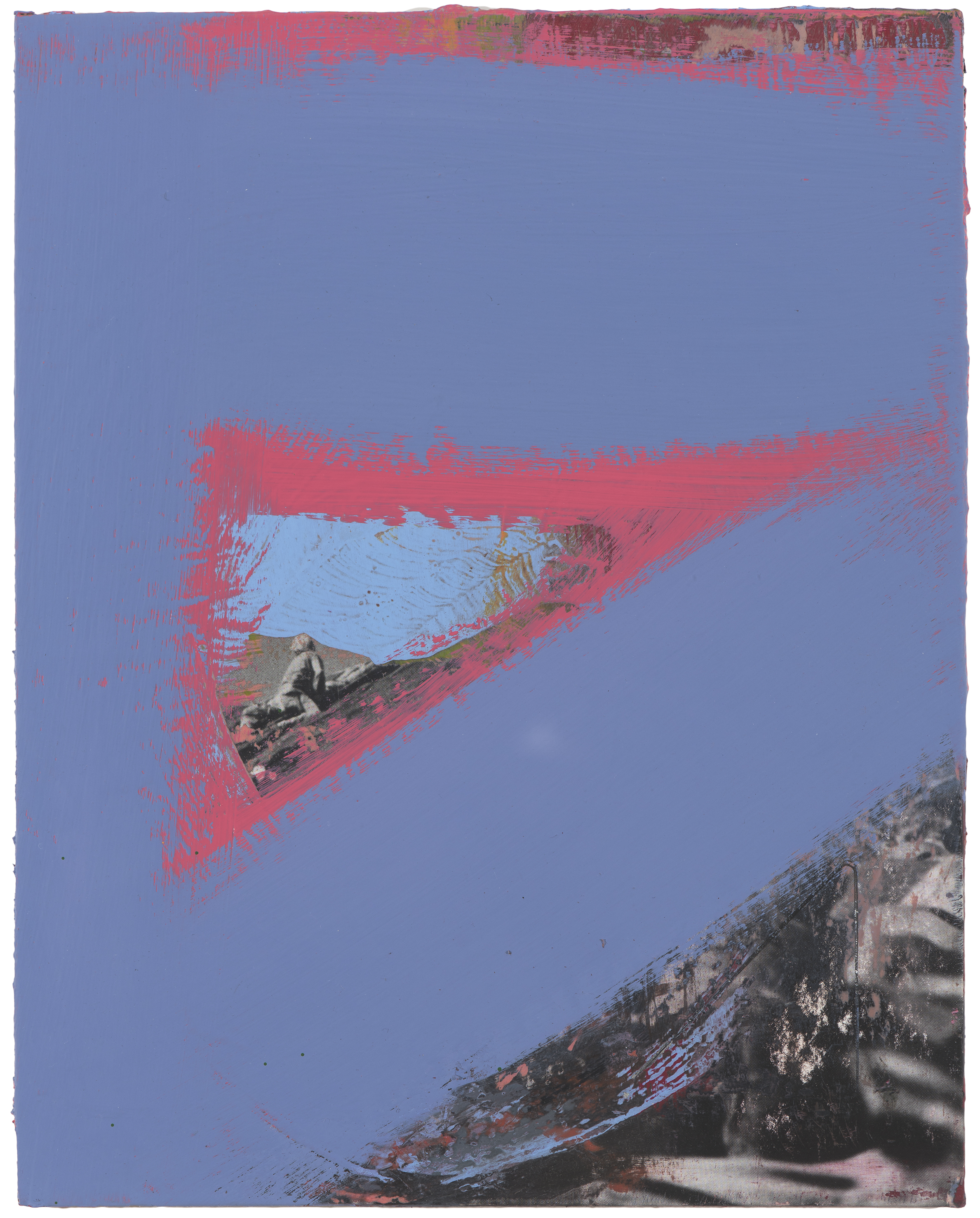 Derek O'Connor, Hapless from the Series Human Smoke, 2017, oil on Time Life book cover, 28 x 22cm