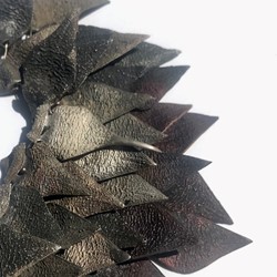 Sarah Elson, Allelopathic Chain 3 (Stapelia flower petals) (detail), 2022, recycled silver and copper, 8 x 39 x 4cm
