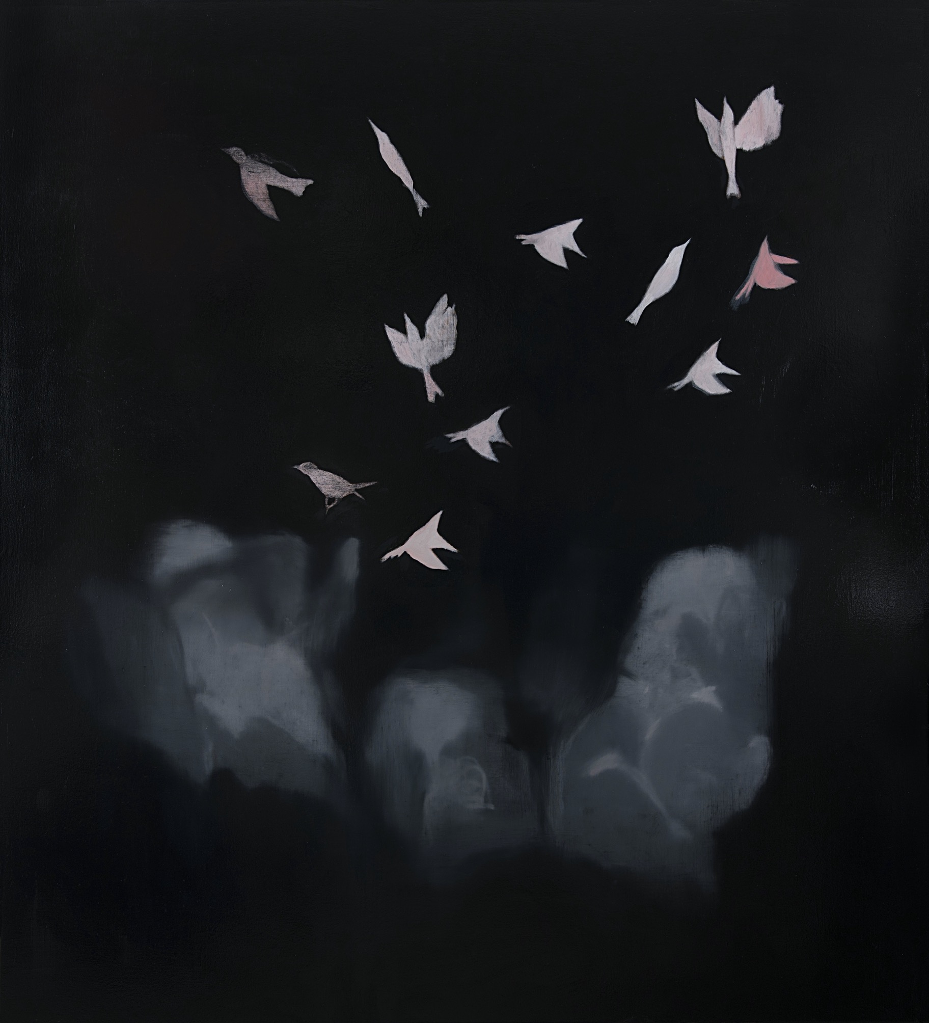 Paul Uhlmann, Of Ghosts and Angels, 2022, oil on canvas, 168 x 152cm