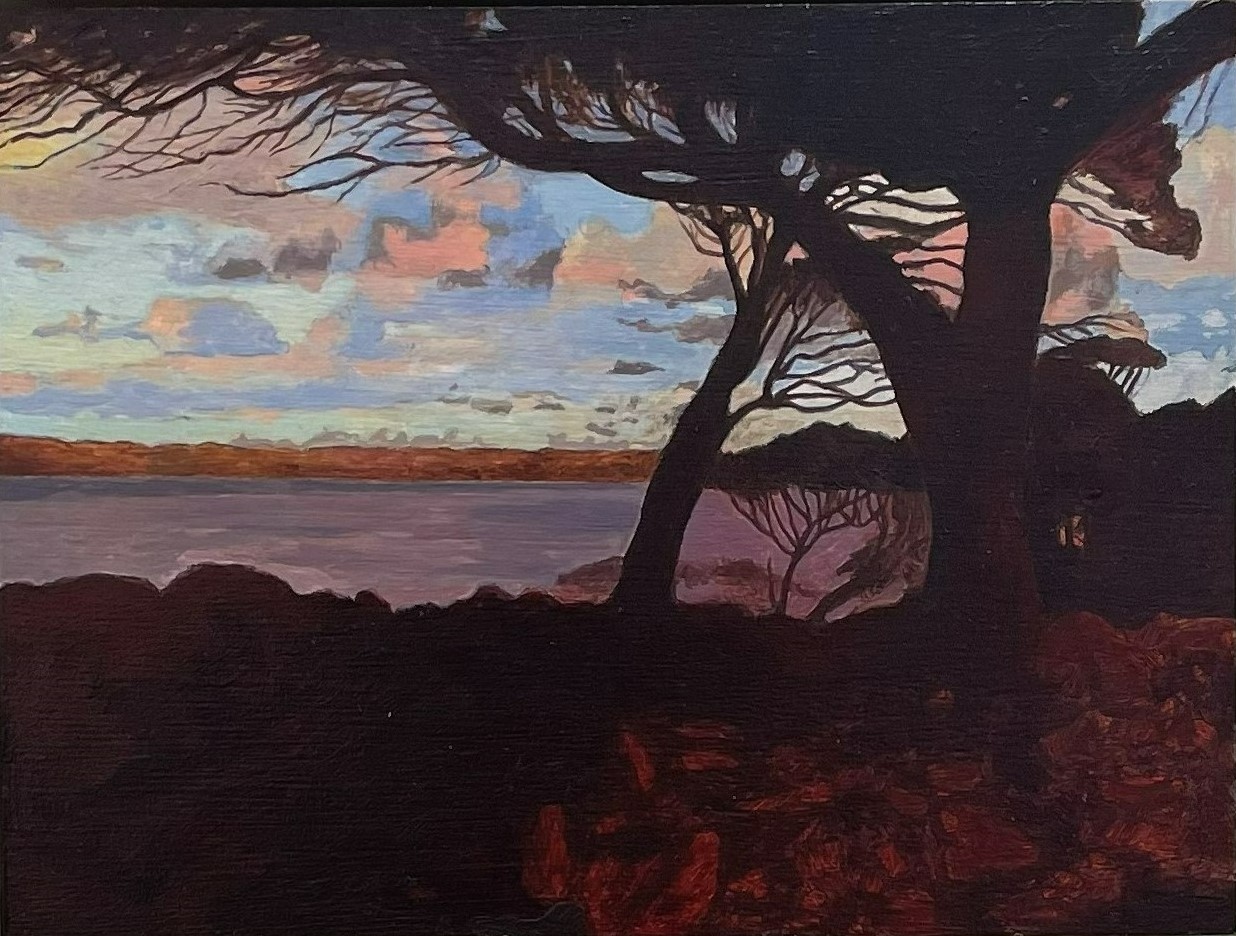Robert Gear, The Gloaming, 2022, oil on board, 15 x 20cm