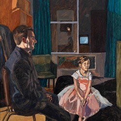 Kevin Robertson, Father and Daughter, 1998, oil on linen, 132 x 113cm