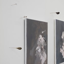 Of Ghosts and Angels, installation view (Paul Uhlmann, Sarah Elson), December 2022. Acorn Photo