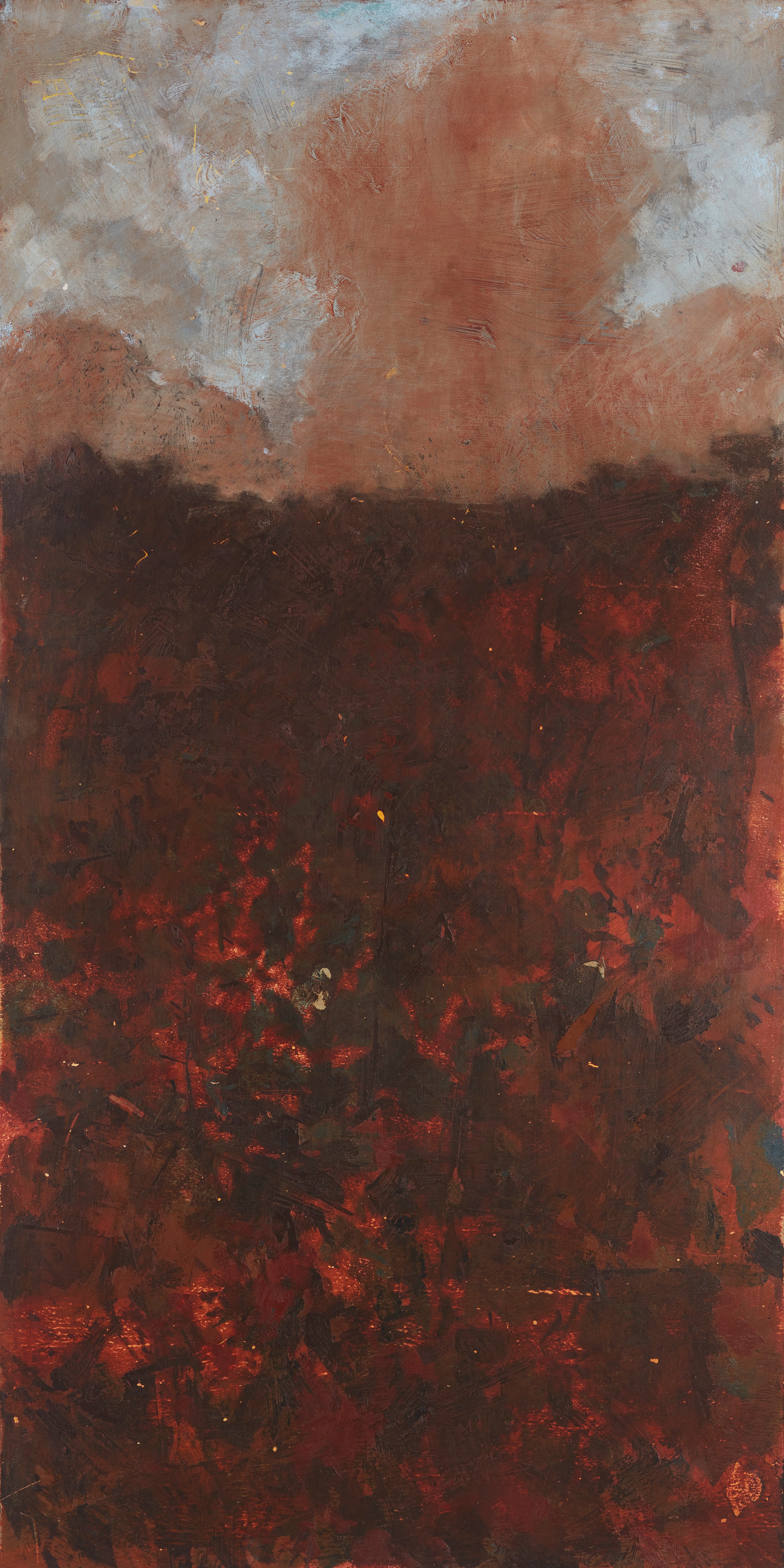 Merrick Belya, Scarp VII, 2023, oil on board, 122 x 61cm