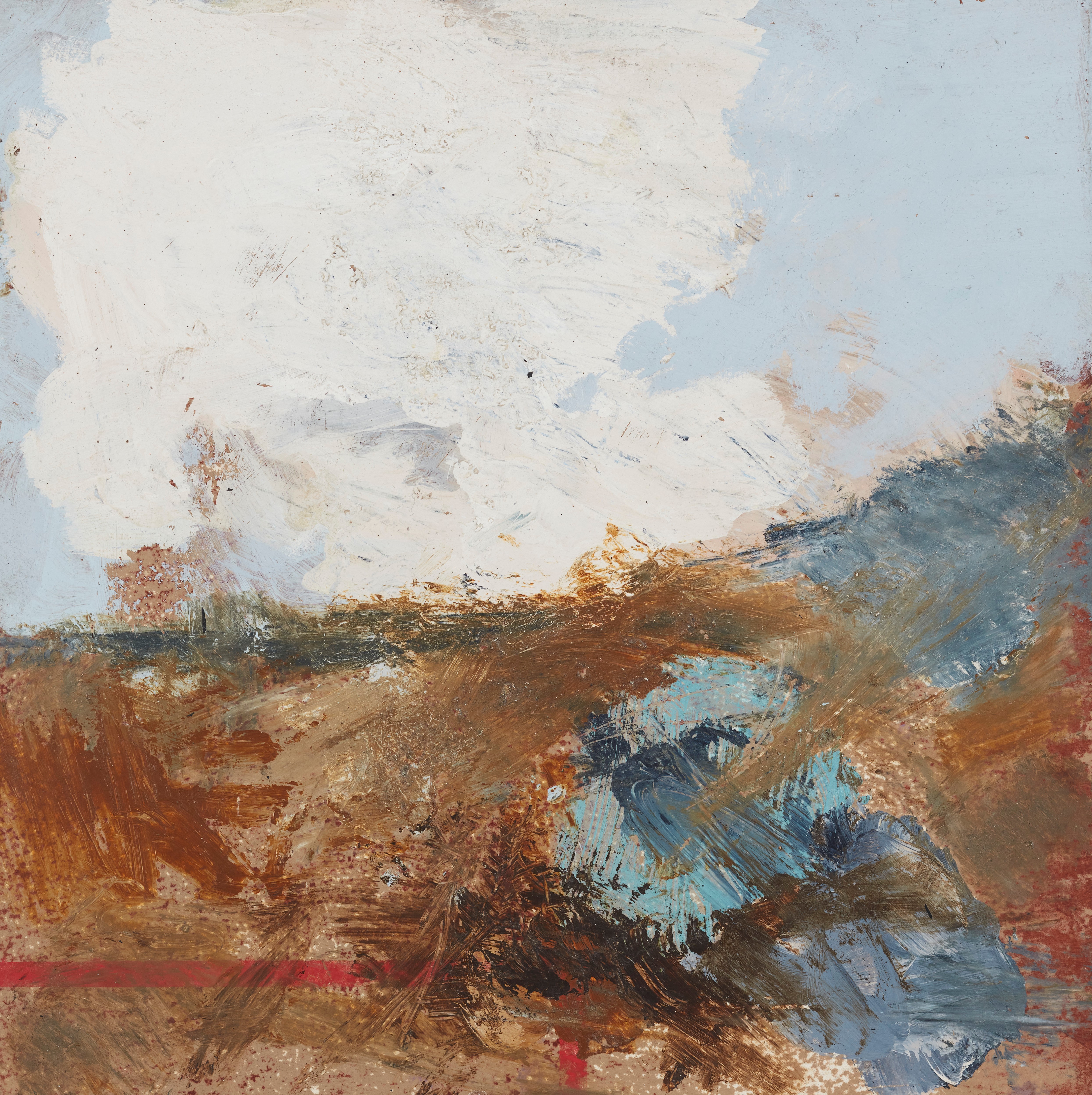Merrick Belyea, Darlington Hills, 2023, oil on board, 40 x 40cm