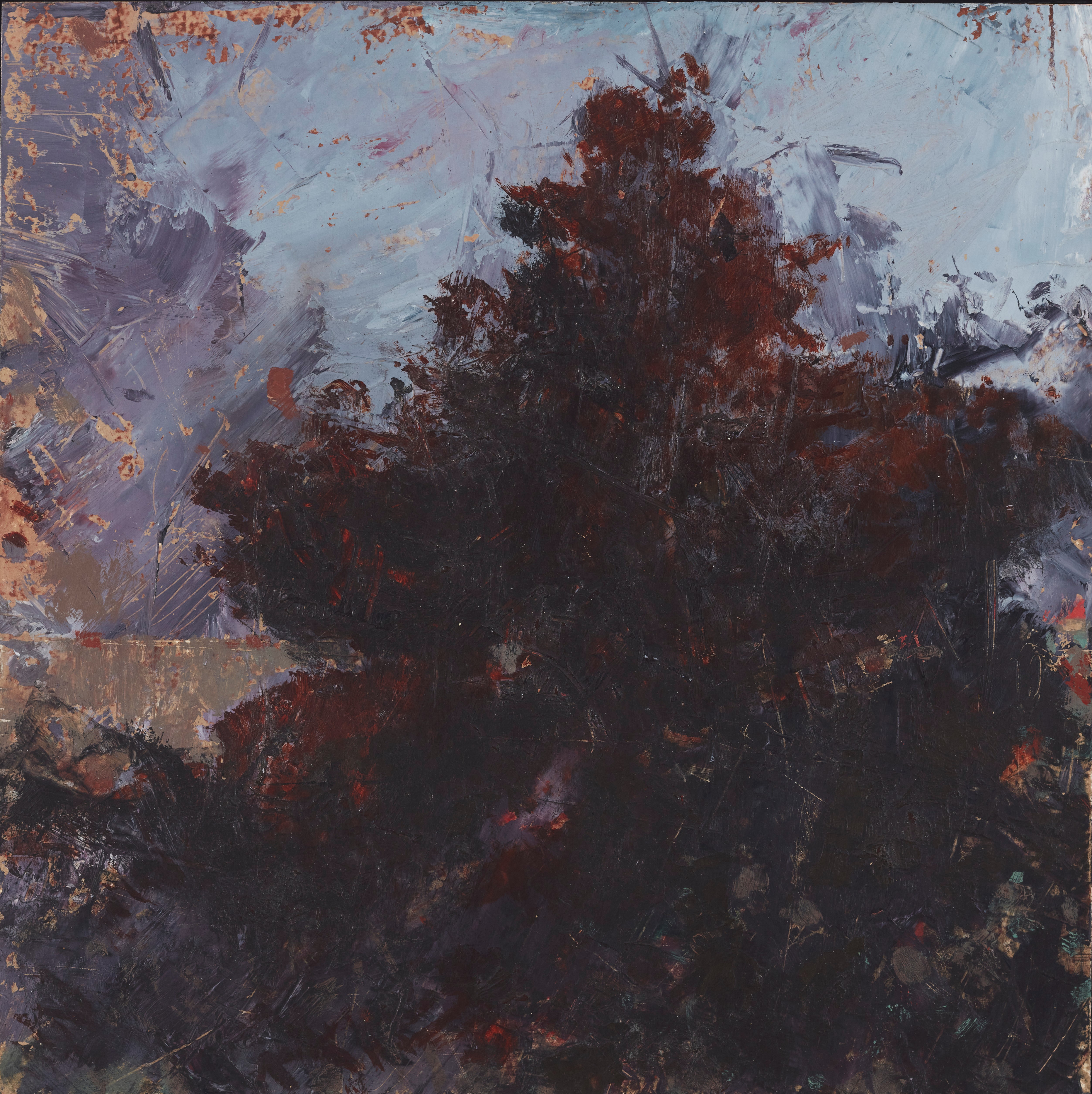 Merrick Belyea, Kalamunda Hill, 2023, oil on board, 40 x 40cm