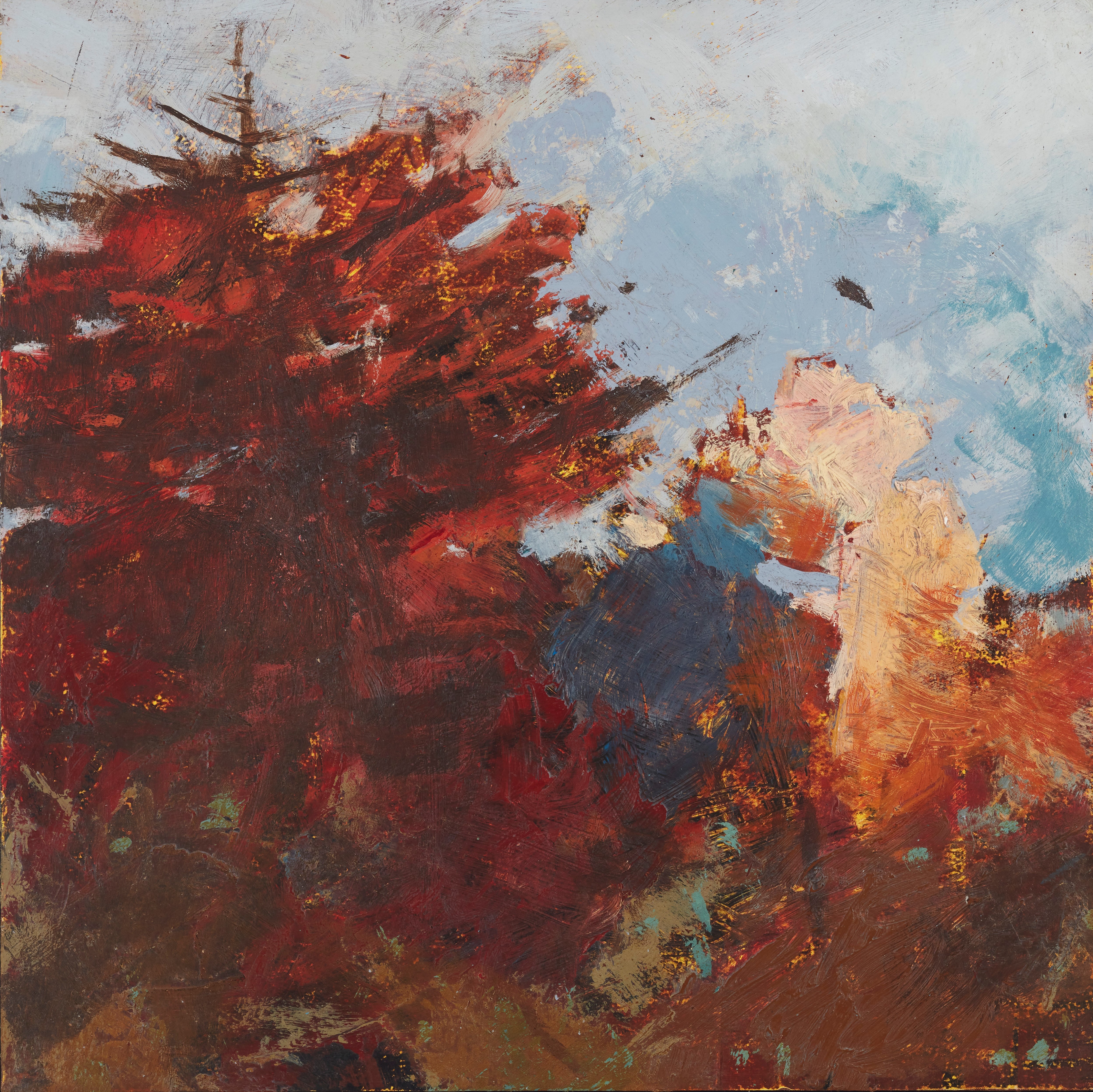 Merrick Belyea, Keysbrook, 2023, oil on board, 40 x 40cm