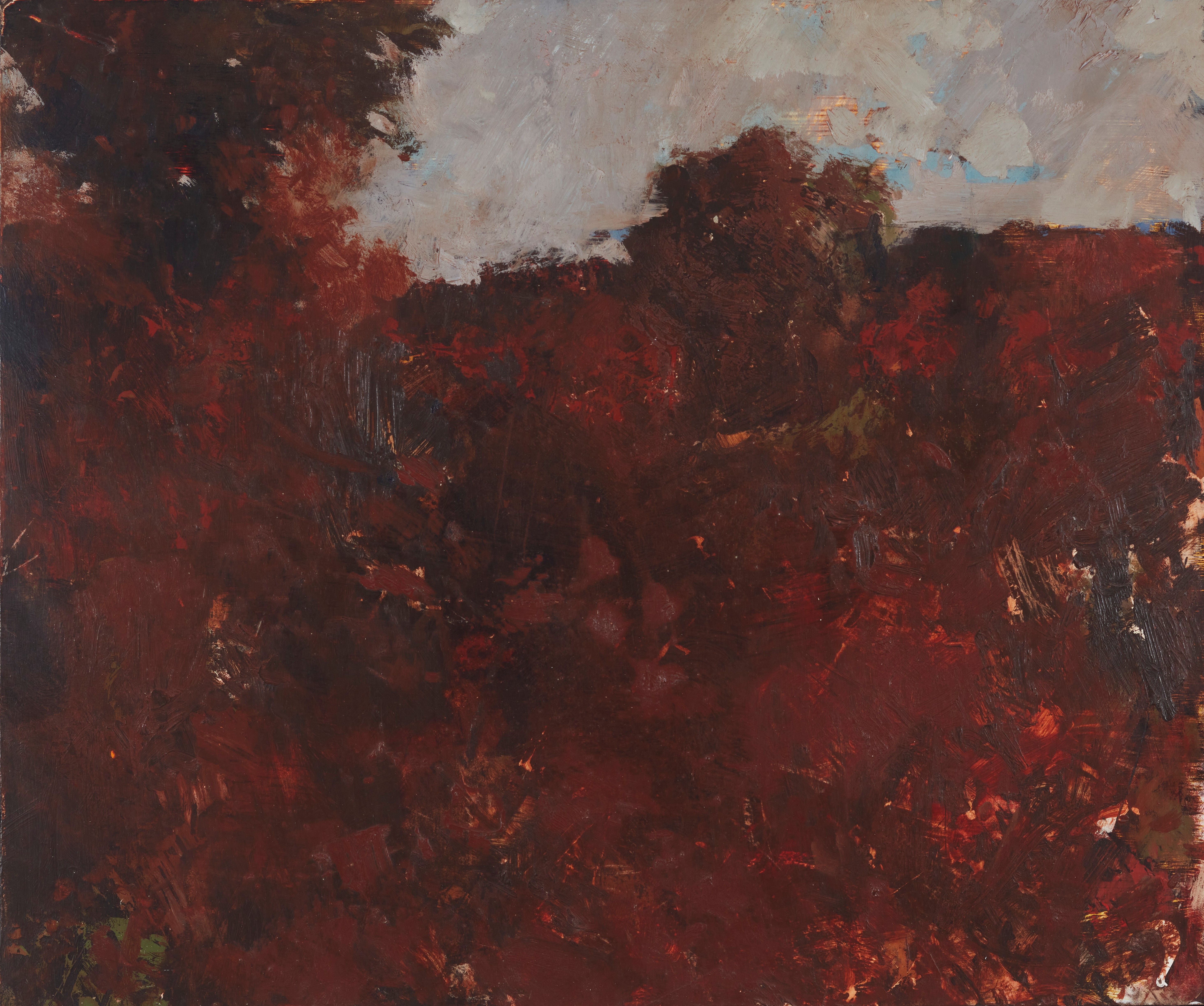 Merrick Belyea, The Gates of Hell, 2023, oil on board, 51 x 61cm