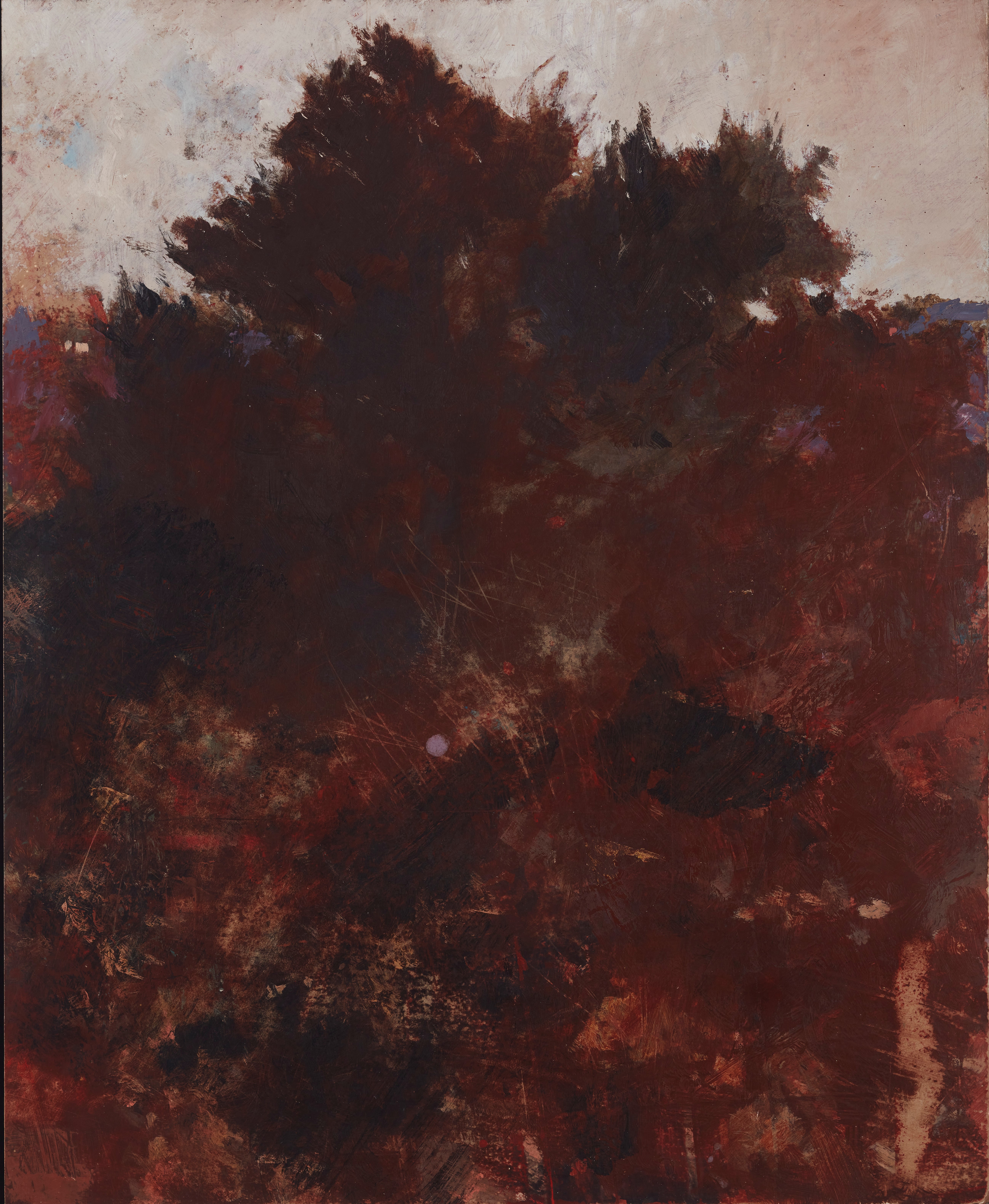 Merrick Belyea, Top of Hill, Darlington, 2023, oil on board, 74 x 61cm