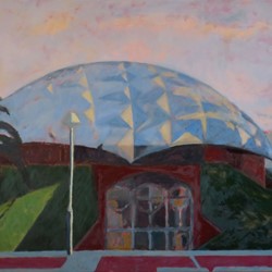 Kevin Robertson, G-Dome, Bentley, 2023, oil on canvas, 76 x 102cm