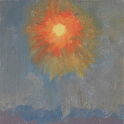 Kevin Robertson, Mount Hawthorn Sunrise, 2021, oil on linen, 25.5 x 20.2cm