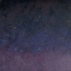Kevin Robertson, Stars Over Wanerie, 2023, oil and wax on canvas, 121.3 x 301.5cm