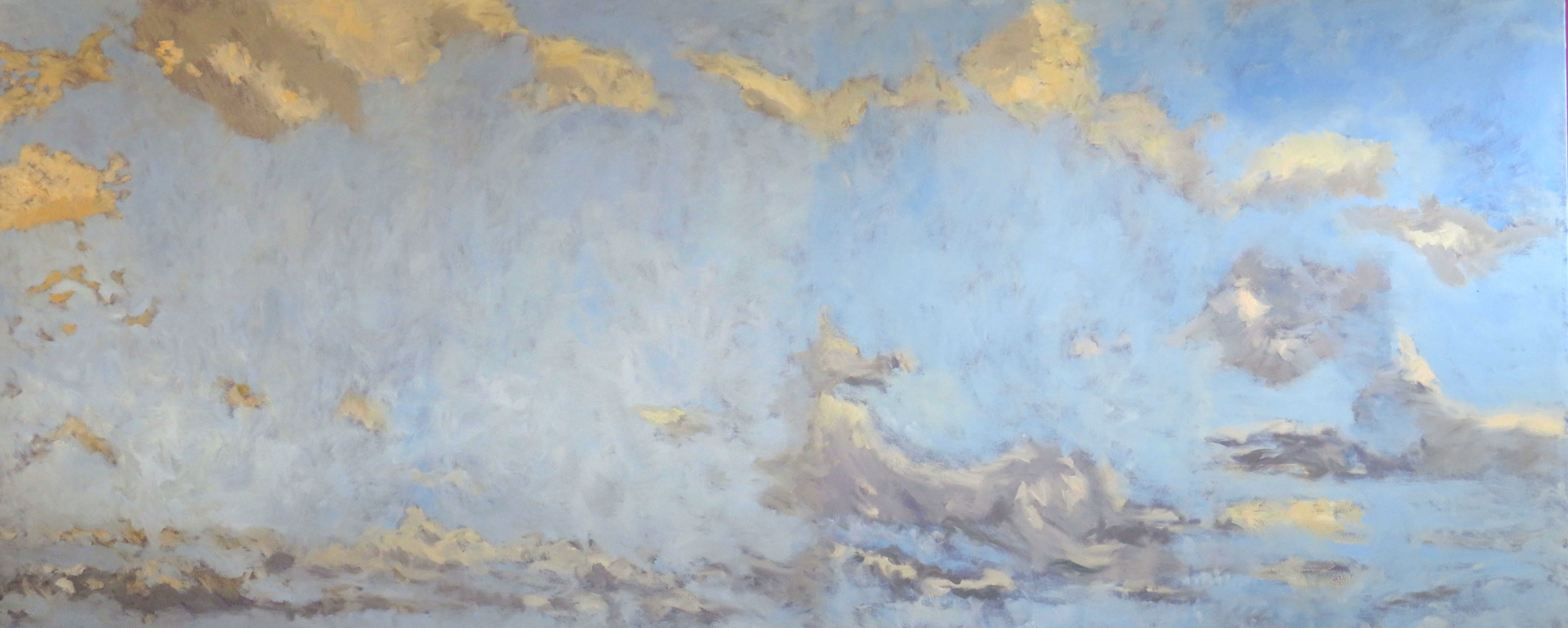 Kevin Robertson, Winter Clouds II, 2022, oil on canvas, 121.3 x 300cm