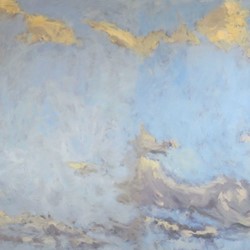 Kevin Robertson, Winter Clouds II, 2022, oil on canvas, 121.3 x 300cm
