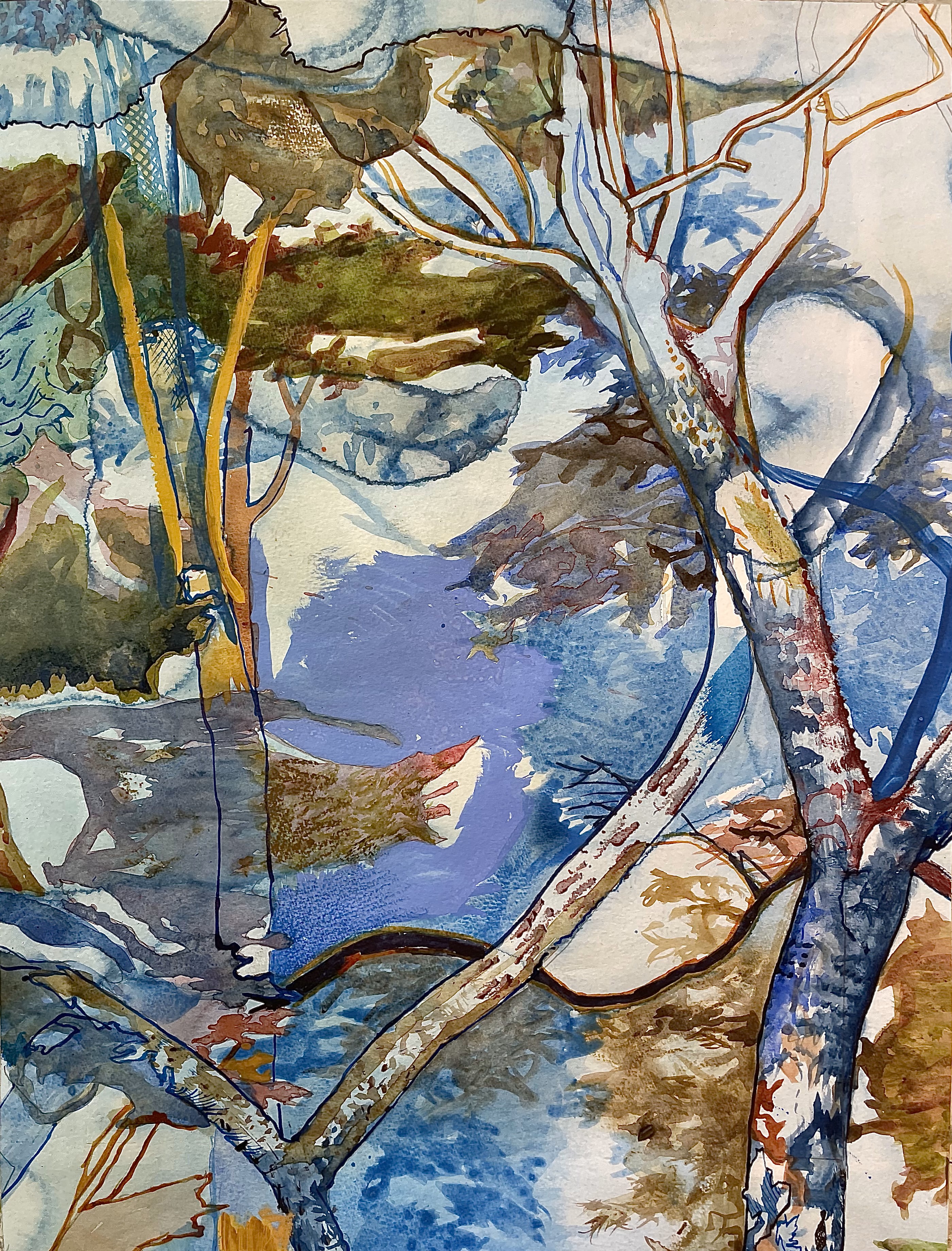 Antony Muia, Beauty will Save the World, 2023, ink and watercolour on paper, 50 x 38cm